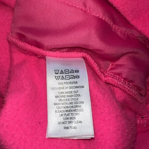 Telluride Clothing Co. Hot Pink Fleece Pullover w/ Split Cuffs & Funnel Neck XL - Picture 7 of 10